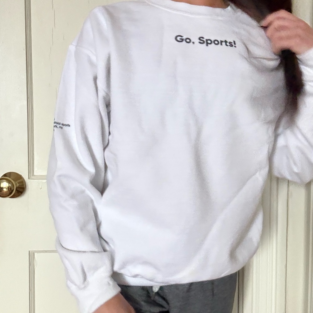 Chicks by Barstool Sports White Graphic Sweatshirt